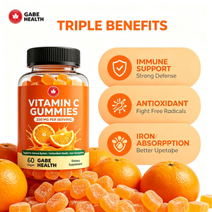 Private Label Vegan Vitamin C Gurmies for Kids Adults 25omg orange Imnune Support Skin Bright Family Plant Based 60 Count Custo - Product Image 3