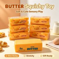 Knapperig boterachtig squishy speelgoed, langzaam rijzend, stressverlichtend, zacht piepend fidget-speelgoed, sensorisch squishy speelgoed, cadeau