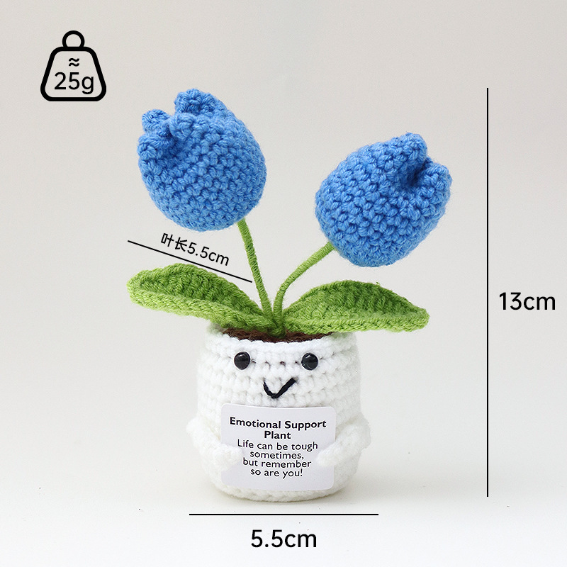 Tulipán doble flor azul