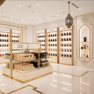 Conception moderne de magasin de parfums de luxe avec vitrine d'exposition à éclairage LED et solutions de comptoirs de magasin - Product Image 5