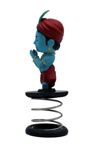 Dhyana Bansidhar - Ídolo de Krishna Azul para el Tablero del Coche y el Templo del Hogar, Flauta Decorativa Kanha, Pieza Decorativa de Funspring Plastics - Product Image 5