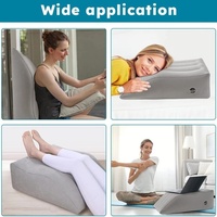 Coussin gonflable éco-responsable en stock pour les jambes, aide à l'élevation des pieds, soulagement de la pression, relaxant pour les genoux, anti-fatigue, forme trapézoïdale