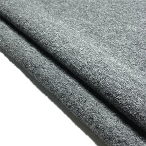 Tissu de costume en laine uni grossier élastique simple face tissu de laine tricoté gris - Product Image 5