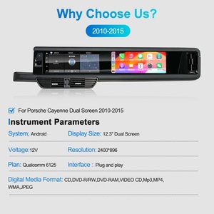 Navihua Android Car DVD Player GPS Stereo Navigation with Passenger Dual Screen for Porsche Cayenne 2010-2015 - Product Image 6