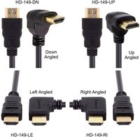 Nouveau câble micro HDMI en gros, vente chaude, 4K haute vitesse, angle droit 180 degrés à 90 degrés, câble HDMI 8K