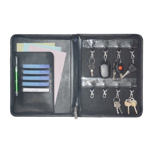 Padfolio de negocios y estuche <span class=keywords><strong>para</strong></span> <span class=keywords><strong>llaves</strong></span> con carpeta de cuero PU Carpeta de presentación en forma <span class=keywords><strong>para</strong></span> archivar productos - Product Image 1