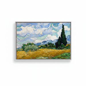 Vintage Van Gogh Wheat Field <b>Canvas</b> Print: Elegant Wall Decor,WHITE <b>FRAMED</b> <b>CANVAS</b> - Product Image 2
