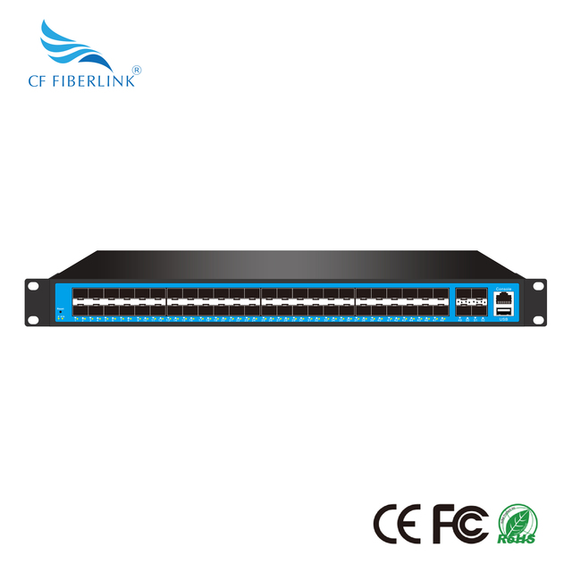 L3 Managed 52-Port 48 SFP 4x10G SFP+ Ethernet Switch VLAN Support Dynamic Routing QoS 4K VLAN 176Gbps Capacity 1U Rack-Mount
