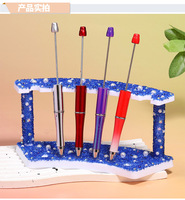 Nouveau porte-stylo carré en plastique acrylique de l'industrie lourde Reviright, finement orné de strass, personnalisable