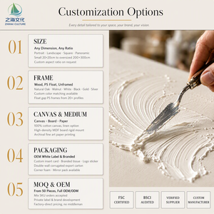 Peinture à la main minimalisme moderne abstrait toile peinture mur Art couleur naturelle avec <span class=keywords><strong>carton</strong></span> ondulé pour la décoration de salon - Product Image 3