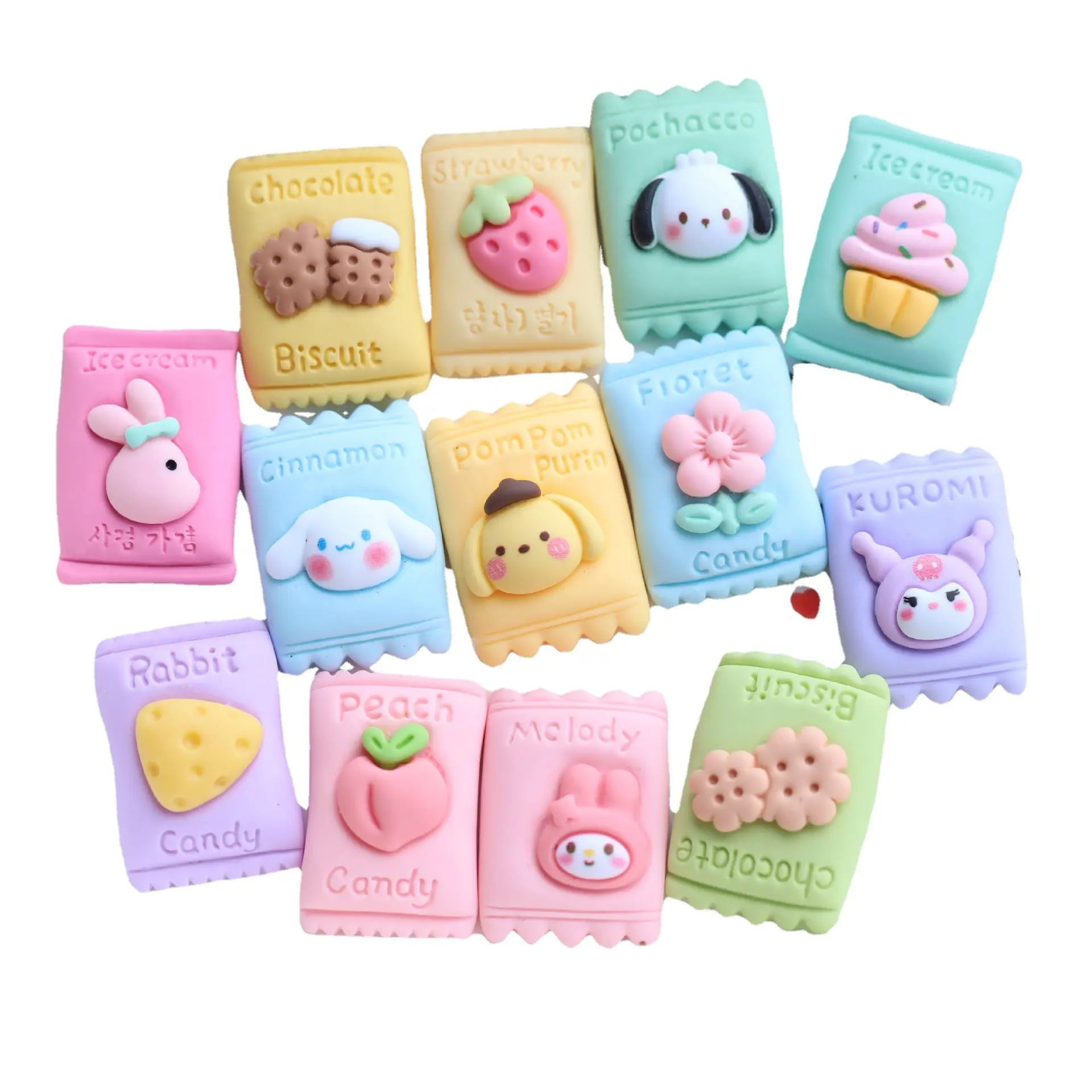 Diy Hars Snack Candy Resin Charms Mixed Diverse Plaksteen Resin Patches Voor Armbanden Deco Sieraden Maken Schoen Decoratie