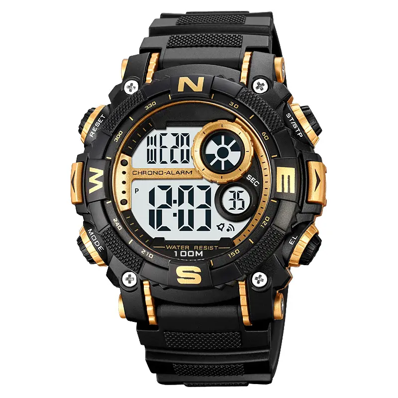 Heren Mode Sport Digitaal Horloge Waterdicht Siliconen Plastic Dual Time Met Wekker Heren Analoog Digitaal Horloge