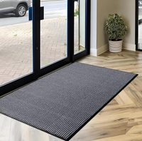 Outdoor Polyester Striped Non-Slip Runner Rug & Carpet Runner | Waterproof PVC Backing Floor Runner for Hallway