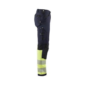 BLAKLADER - 119316428933C60 Pantalón elástico de 4 vías Hi-Vis sin bolsillos para uñas Azul marino/Amarillo ROPA DE TRABAJO DE LA HI-VIS - Product Image 4