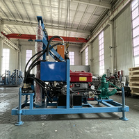Foreuse de puits d'eau diesel sur chenilles MIKTON MKD-200, 200m, avec pompe et moteur portables pour l'irrigation agricole en serre