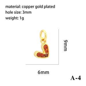 <strong>Wholesale</strong> Heart-Shaped DIY <strong>Jewelry</strong> Kit - Gold-Tone Zircon Charms, Earring/Bracelet/Necklace Findings Bulk <strong>Supplies</strong> for Crafting - Product Image 5