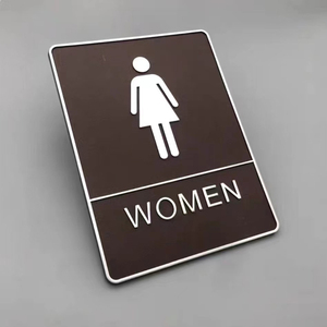 Panneau de signalisation ADA multifonctionnel pour toilettes (hommes et femmes) avec signalisation tactile en braille, étanche en ABS/PVC pour usage hôtelier - Product Image 3