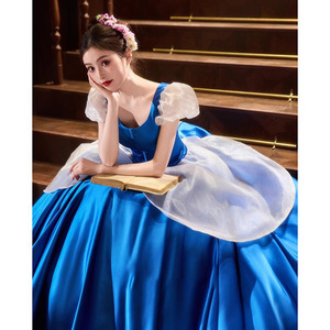 Vestido de Noche de Cenicienta, Princesa de los Cuentos de Hadas de GRIMMS, Disfraz para Escenario, Cosplay, Graduación Estudiantil - Product Image 4