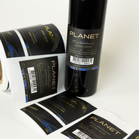 Étiquettes de vin personnalisées de luxe professionnelles, imperméables, autocollantes, imprimées, avec feuille d'or pour bouteilles