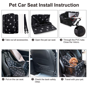 Coussin de voiture pour chien, portable, pliable, imperméable et respirant, siège surélevé pour chien - Product Image 4