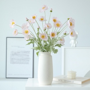 Fiore di Papavero Artificiale a Stelo Singolo, Stelo Floccato, Papavero Finto per Decorazioni Vaso Casa, Composizioni Floreali per Matrimoni e Feste, Decorazioni all'Ingrosso - Product Image 5