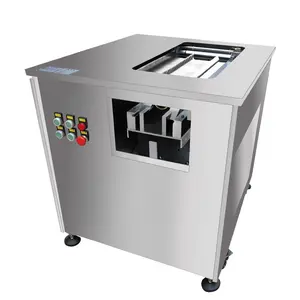 Automatic salmon basa pangasius tilapia dory fish meat fillet oblique cutting slicing processing making machine