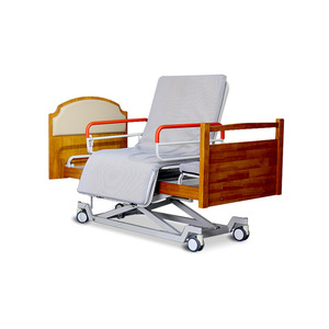 Cama de enfermería eléctrica Yishoufu 032 multifuncional con marco de madera y respaldo ajustable para el cuidado de ancianos y uso doméstico - Product Image 1