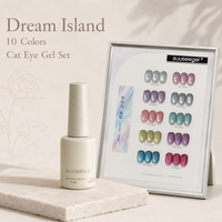 Suuseegel 2026 Nouvelle Arrivée Dream Island Kit de Vernis Gel Effet Œil de Chat Perles de Verre 10 Couleurs 15ml pour Salon de Manucure