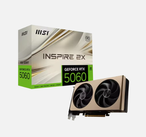 Nouvelle carte graphique de jeu GeForce RTX 5060 8G INSPIRE 2X OC avec refroidissement par ventilateur MXM, GPU de bureau haute performance, MSI GeForce RTX - Product Image 1