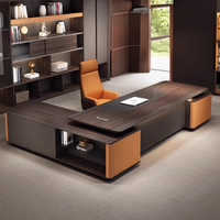 Nouveau bureau moderne en forme de L pour la direction Niveau E0 Bureau de luxe en bois pour directeur Patron Bureau du PDG pour