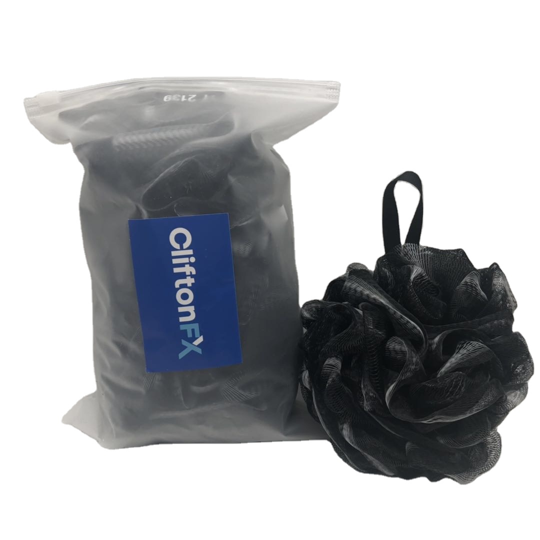 75 г Экологически чистая губка из полиэтилена с древесным углем, сетчатая губка для душа, губка для ванны