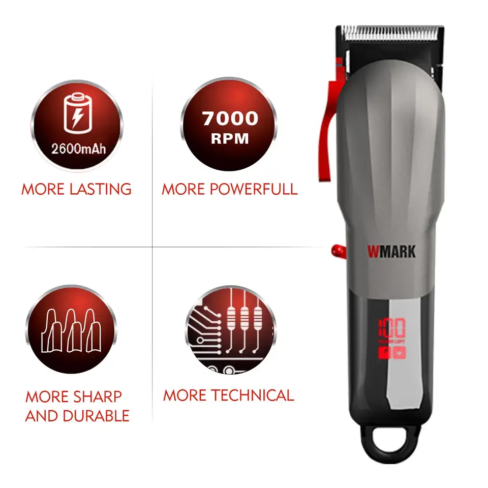 WMARK hair shaver, oil head, electric push shear, vendita calda, ricarica, parrucchiere, cross-border NG-115