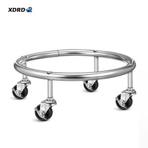 Soporte de Almacenamiento para Botellas de Gas Licuado con Base Móvil Desmontable de Acero Inoxidable, Tipo de Piso, con Ruedas Universales para Cocina - Product Image 1