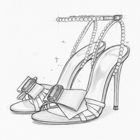 Sandales à talons hauts personnalisées Xinzirain pour femmes, avec lanières en perles, décoration en nœud de cristal, talon aiguille, élégantes, glamour, pour robe de mariée ou de soirée