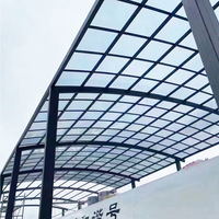 Auvent moderne en alliage d'aluminium pour terrasse et cour extérieure, pare-soleil et anti-pluie en polycarbonate, installation facile, haute luminosité