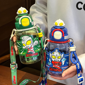 Botella de Agua Ultraman para Niños, Uso Escolar, 500 ml, Vaso de Plástico con Correa, Diseño de Dibujos Animados, Regreso a Clases Primavera 2025 - Product Image 5