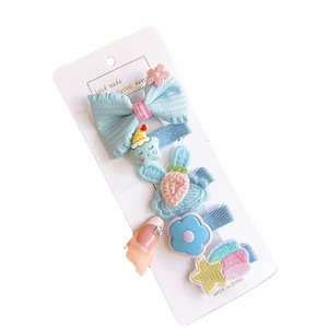 กิ๊บติดผมรูปโบว์การ์ตูนน่ารัก ลายดอกไม้และสัตว์  ชุดกิ๊บผ้าเนื้อนุ่ม ไม่ทำร้ายเส้นผมเด็กผู้หญิง สไตล์หวาน - Product Image 5