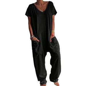 Sweethoney Mono de color liso con cuello en V, bolsillos grandes y entrepierna baja, de modal suave y liso - Product Image 2