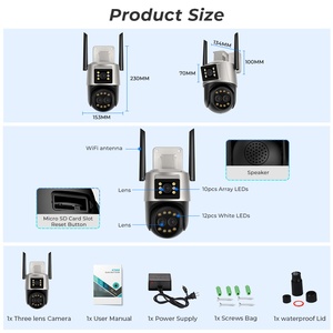 Caméra IP de Surveillance <span class=keywords><strong>BESDER</strong></span> 8MP à vendre caméra de sécurité sans fil Wifir dôme de vitesse Zoom 8X à trois objectifs - Product Image 6