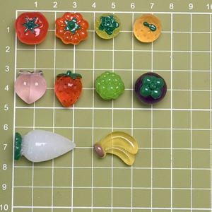 100 mini-ornements lumineux jaunes en forme de fruits et légumes, figurines miniatures, micro-paysages, décoration de jardin féerique, décoration intérieure - Product Image 4