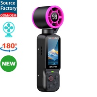 Caméra d'action rotative innovante 1080P, caméscope sportif portable avec fonction de ventilateur de refroidissement, mini caméra Vlog HD 1,97 pouce