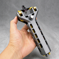 Ketapel Aluminium CNC dengan Magazen Logam 10 Peluru dan Laser Sight, Anti-Macet dan Anti-Jatuh untuk Berburu dan Menembak