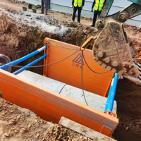 Nuevo Tipo de Caja de Tuberías de Acero Jiangsu Litewei, Ensamblaje Rápido para Apuntalamiento de Tuberías en Proyectos de Renovación de Tuberías Urbanas