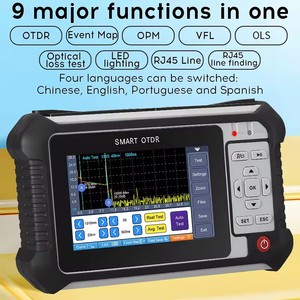 ตัวสะท้อนเวลาแบบออปติคัล80กม. 1650nm 9 in 1วงดนตรีหลายภาษา opm VfL RJ45 OTDR Live Test AUA565U OTDR de fibra Optica - Product Image 3
