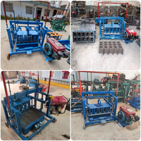Machine mobile de fabrication de blocs de béton à prix d'usine en gros, avec moteur et pression hydraulique, facile à utiliser pour les espaces restreints