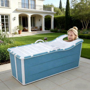 <span class=keywords><strong>Baignoire</strong></span> d'extérieur <span class=keywords><strong>pliable</strong></span> en plastique PP de style européen, grand format, écologique, <span class=keywords><strong>avec</strong></span> couvercle, fabriquée par un fabricant OEM - Product Image 1