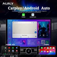 Bouton poussoir Version Android autoradio pour universel 4G WIFI GPS lecteur de voiture sans fil Carplay RDS BT lumière colorée autoradio