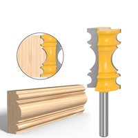 Fresa de Corona de Carburo de 1/2 Pulgada para Molduras de Líneas de Cintura, Cortador de Madera, Fresadora CNC para Tallado de Madera
