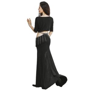 Costume de <span class=keywords><strong>danseuse</strong></span> du ventre ensemble pour femmes haut Sexy + jupe Solo de tambour sexy 2 pièces danse du ventre <span class=keywords><strong>orientale</strong></span> porter des vêtements tenue de danse du ventre - Product Image 6