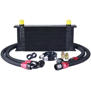 Linha 19 AN10 Adaptador Termostato de Alumínio Radiador de Óleo da Transmissão Do Motor Universal Kit